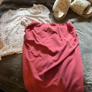 SHEIN Maternity Solid Ribbed Bodycon Skirt